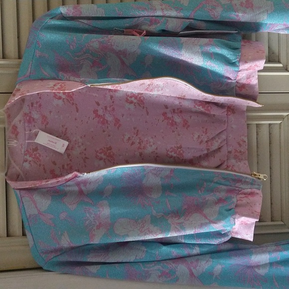 Hurley under the sea cropped bomber loveshackfancy bomber jacket size small - Picture 8 of 8